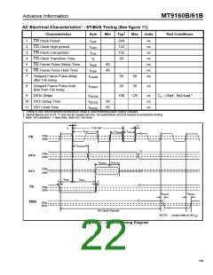 浏览型号MT9161BE的Datasheet PDF文件第22页