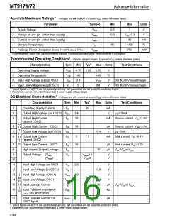 浏览型号MT9171AN的Datasheet PDF文件第16页