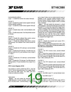 浏览型号ST16C580CP40的Datasheet PDF文件第19页