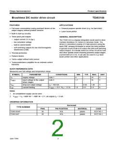 浏览型号TDA5144AT的Datasheet PDF文件第2页