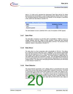 浏览型号TDA5210的Datasheet PDF文件第20页