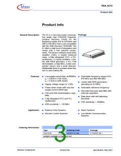 浏览型号TDA5210的Datasheet PDF文件第3页
