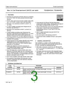 浏览型号TEA6845H的Datasheet PDF文件第3页