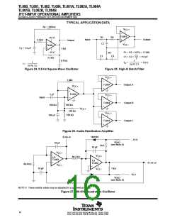 浏览型号TL080的Datasheet PDF文件第16页