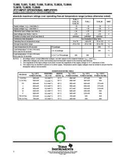 浏览型号TL080的Datasheet PDF文件第6页