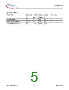 浏览型号TLE4250G的Datasheet PDF文件第5页