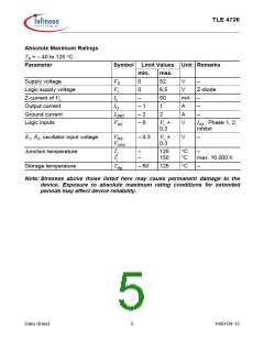 浏览型号TLE4726GXT的Datasheet PDF文件第5页
