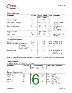 浏览型号TLE4726GXT的Datasheet PDF文件第6页