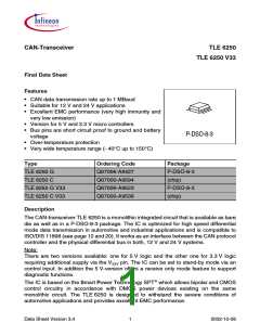 浏览型号TLE6250GV33的Datasheet PDF文件第1页