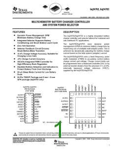 浏览型号BQ24703的Datasheet PDF文件第1页