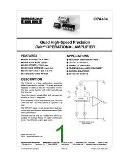 浏览型号OPA404KP的Datasheet PDF文件第1页