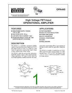 浏览型号OPA445的Datasheet PDF文件第1页