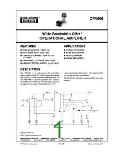 浏览型号OPA606的Datasheet PDF文件第1页