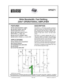 浏览型号OPA671AP的Datasheet PDF文件第1页