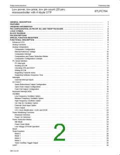 浏览型号P87LPC764BN的Datasheet PDF文件第2页