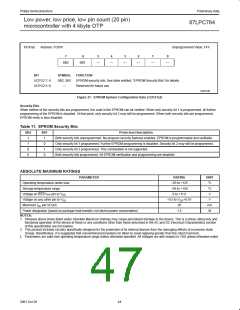 浏览型号P87LPC764BN的Datasheet PDF文件第47页