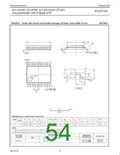浏览型号P87LPC764BN的Datasheet PDF文件第54页
