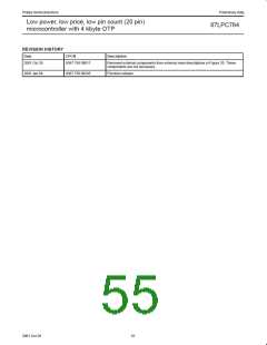 浏览型号P87LPC764BN的Datasheet PDF文件第55页
