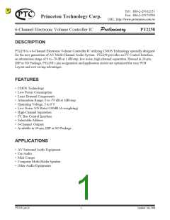 浏览型号PT2258的Datasheet PDF文件第1页