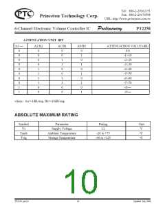 浏览型号PT2258的Datasheet PDF文件第10页