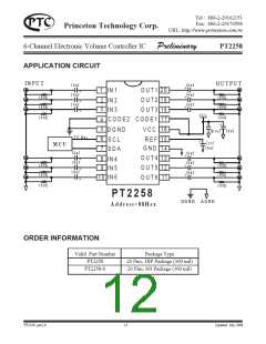 浏览型号PT2258的Datasheet PDF文件第12页