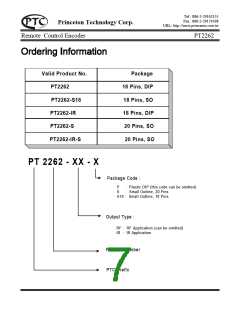 浏览型号PT2262的Datasheet PDF文件第7页