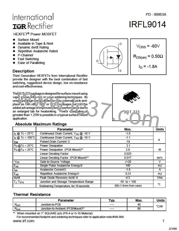 IRFL9014图片预览