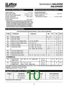 浏览型号GAL20V8ZD-15QP的Datasheet PDF文件第10页