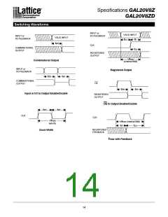 浏览型号GAL20V8Z-15QP的Datasheet PDF文件第14页