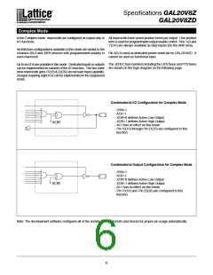 浏览型号GAL20V8Z-15QP的Datasheet PDF文件第6页