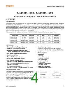 浏览型号GMS81C1202的Datasheet PDF文件第4页