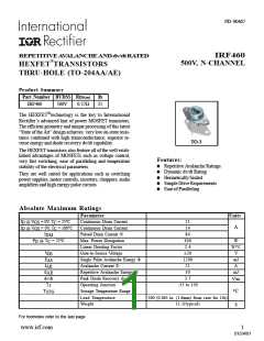 浏览型号IRF460的Datasheet PDF文件第1页