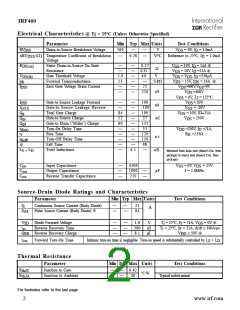 浏览型号IRF460的Datasheet PDF文件第2页