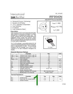 浏览型号IRF9540的Datasheet PDF文件第1页