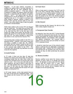浏览型号MT8931C的Datasheet PDF文件第16页