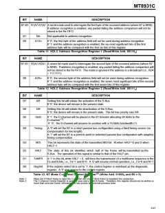 浏览型号MT8931C的Datasheet PDF文件第21页