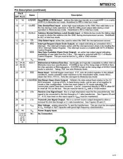 浏览型号MT8931C的Datasheet PDF文件第3页