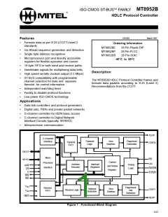 浏览型号MT8952B-1的Datasheet PDF文件第1页