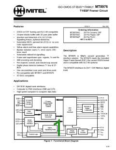浏览型号MT8976AC的Datasheet PDF文件第1页