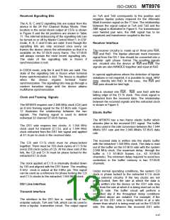浏览型号MT8976AC的Datasheet PDF文件第13页