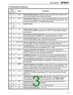 浏览型号MT8976AC的Datasheet PDF文件第3页