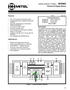 浏览型号MT8985AE的Datasheet PDF文件第1页