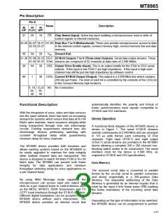 浏览型号MT8985AE的Datasheet PDF文件第3页