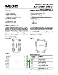 浏览型号MX26C1000BQI-12的Datasheet PDF文件第1页