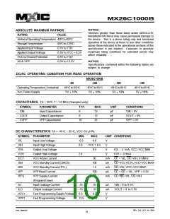 浏览型号MX26C1000BQI-12的Datasheet PDF文件第10页