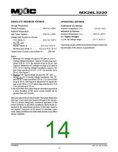 浏览型号MX26L3220XBI-12的Datasheet PDF文件第14页