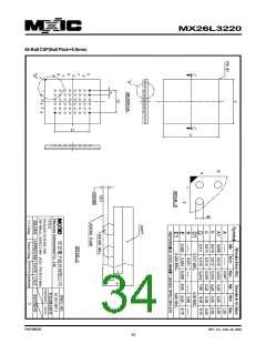 浏览型号MX26L3220XBI-12的Datasheet PDF文件第34页