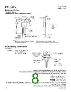 浏览型号IRFZ44V的Datasheet PDF文件第8页