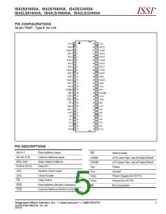 浏览型号IS42S16800A-10T的Datasheet PDF文件第5页