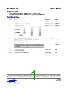 浏览型号K6R4008V1D-TI10的Datasheet PDF文件第1页